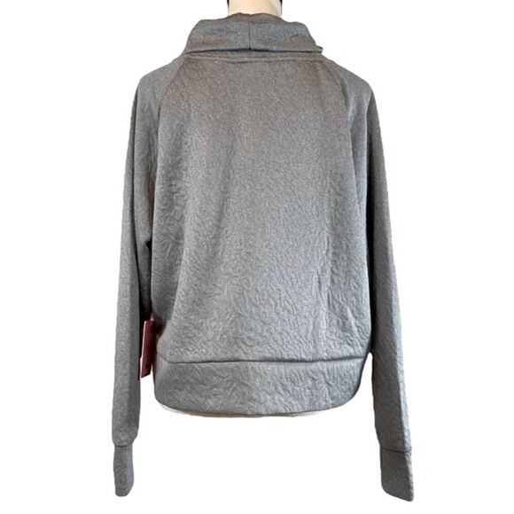 Juicy Couture Jacquard Quilted Crop Pullover Gray Long Sleeve Womens Athleisure - Picture 8 of 14